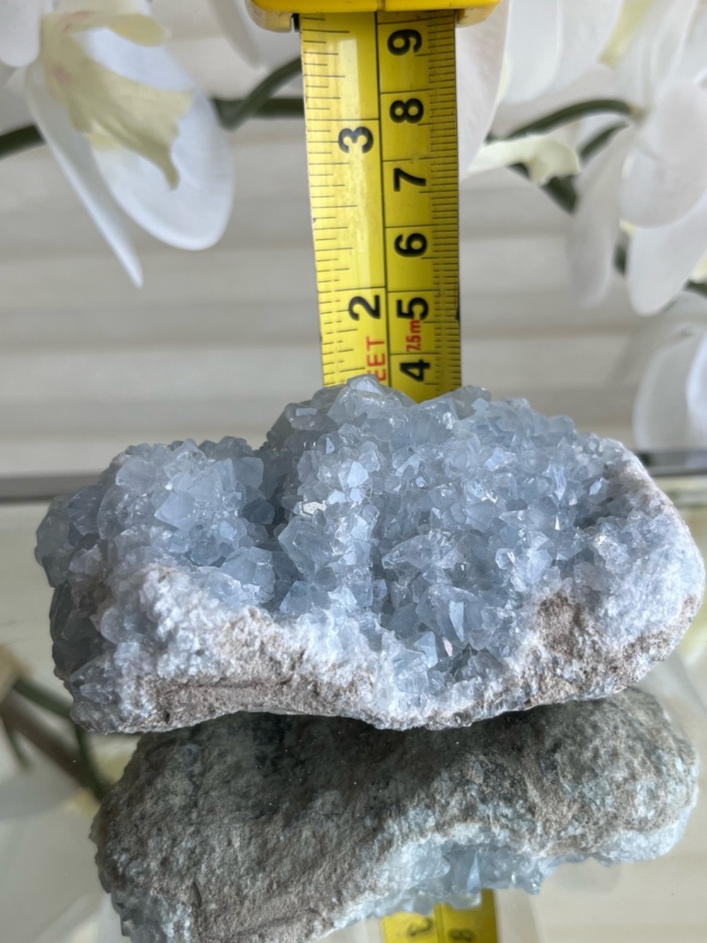 Raw Madagascar Blue Celestite Cluster - Picture 7 of 9